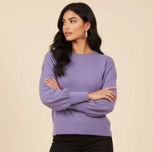 Chico’s 4 Women's Purple Knit Top Sweater Size 20 Banded Cuff Split Hem XXL